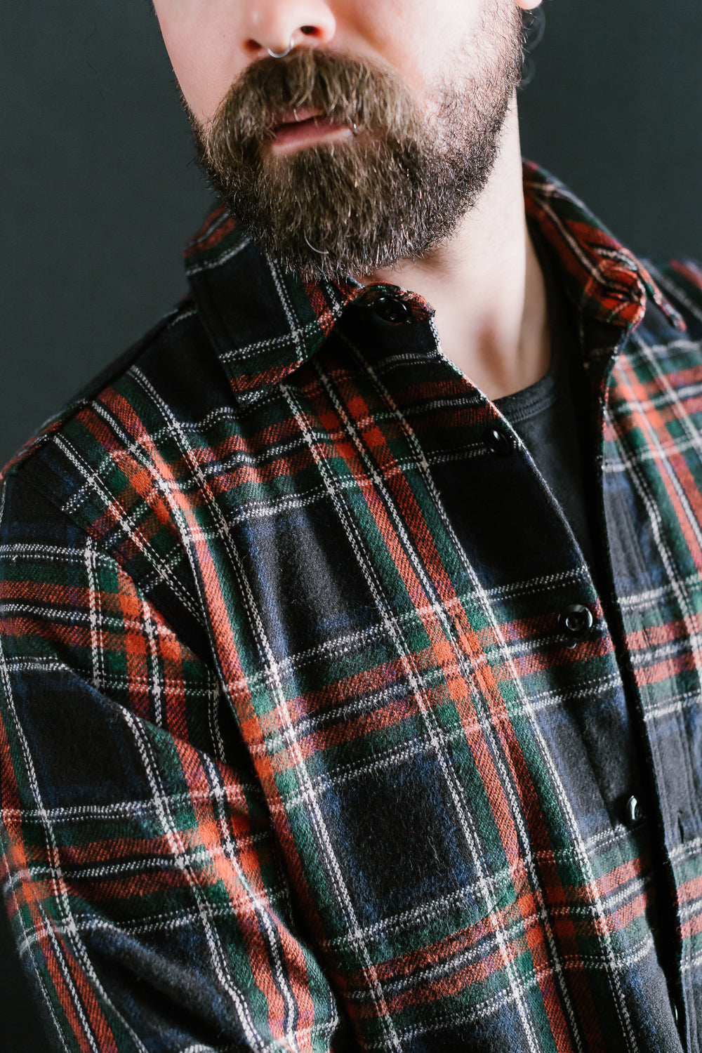 Jumper Shirt Plaid - Black