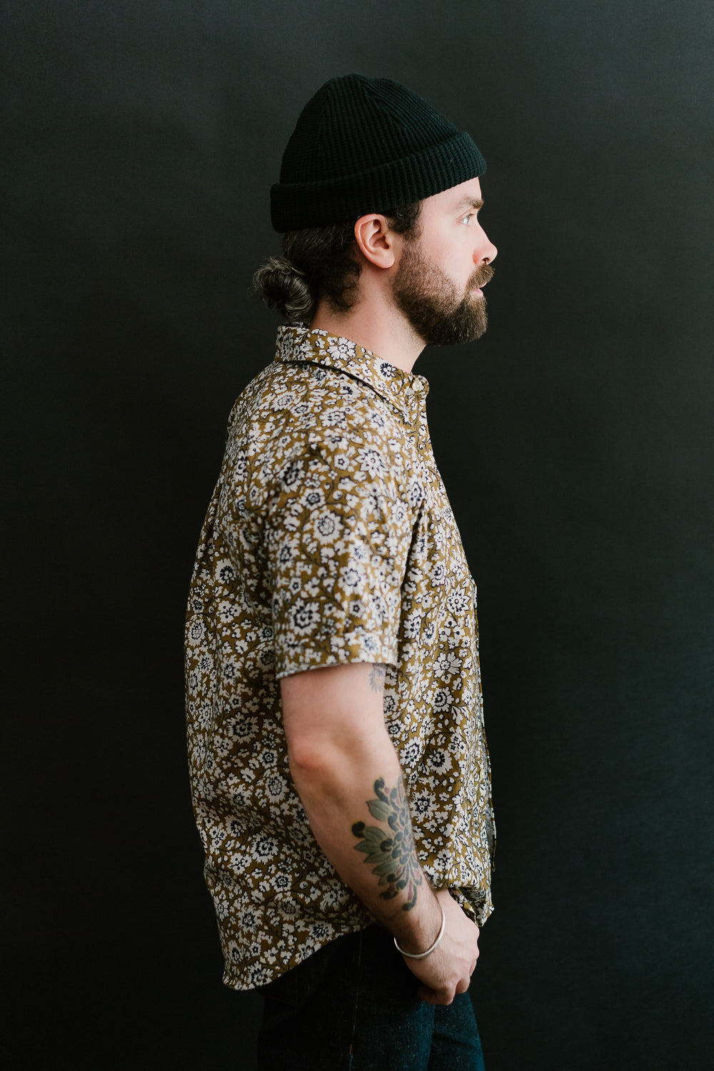 Maker Shirt SS - Gold Floral