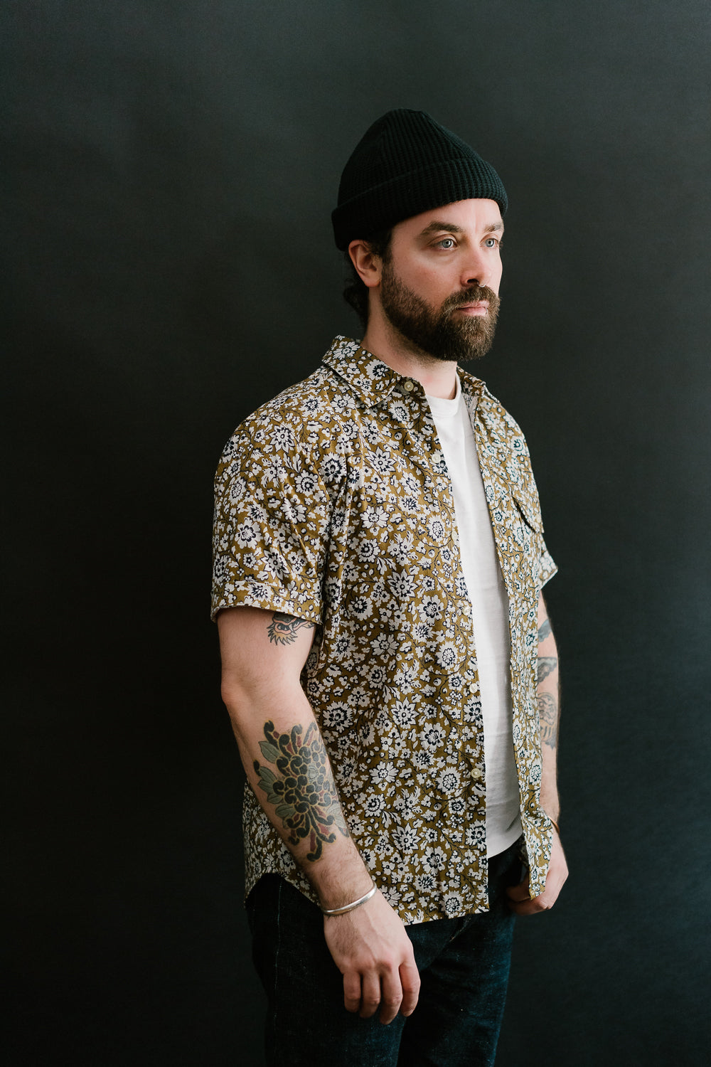 Maker Shirt SS - Gold Floral