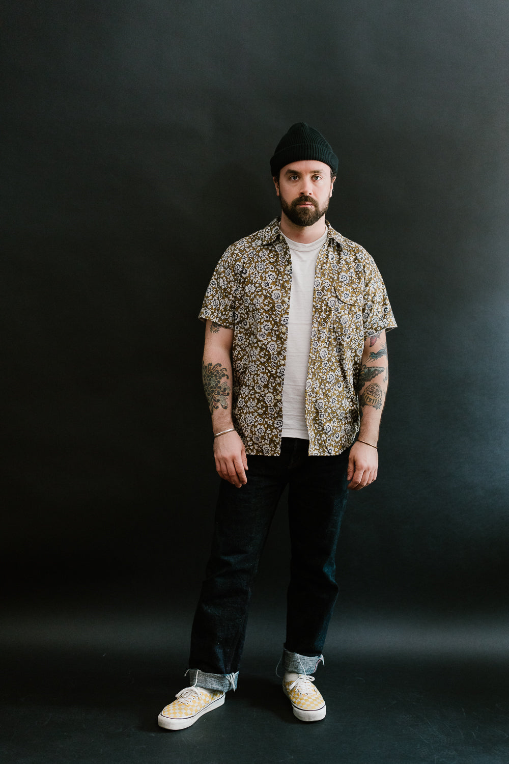 Maker Shirt SS - Gold Floral