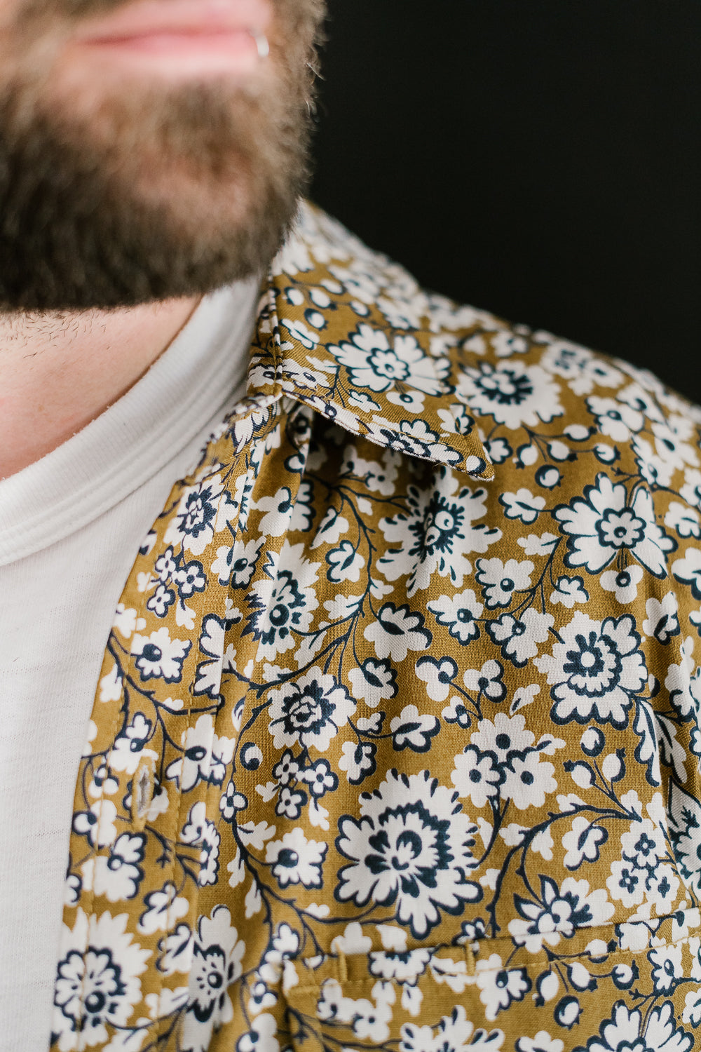 Maker Shirt SS - Gold Floral