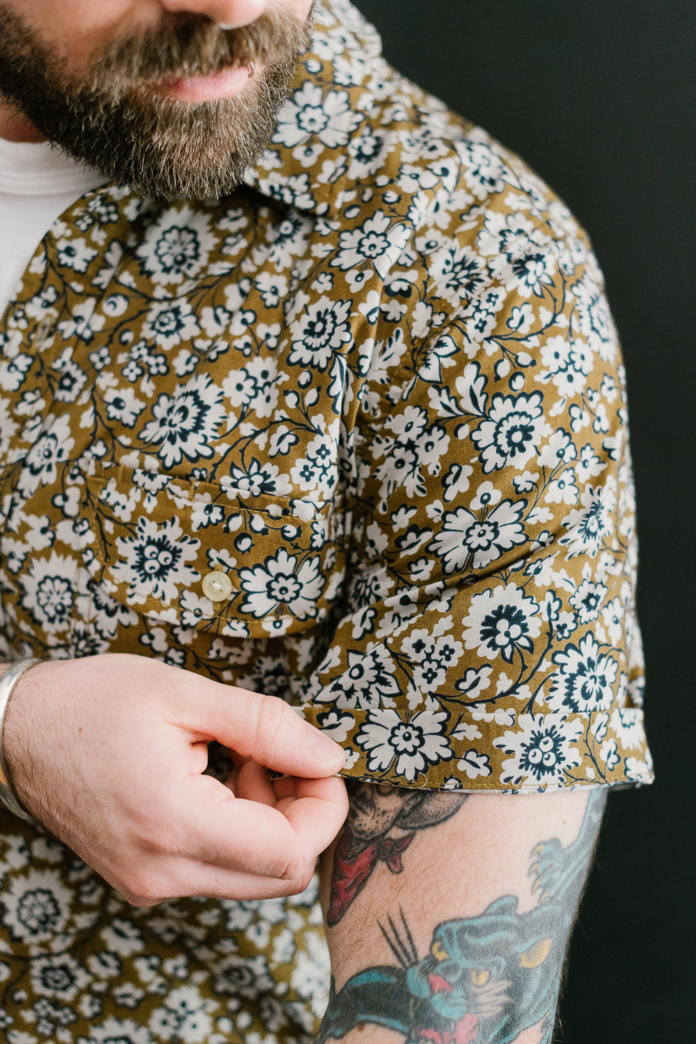 Maker Shirt SS - Gold Floral