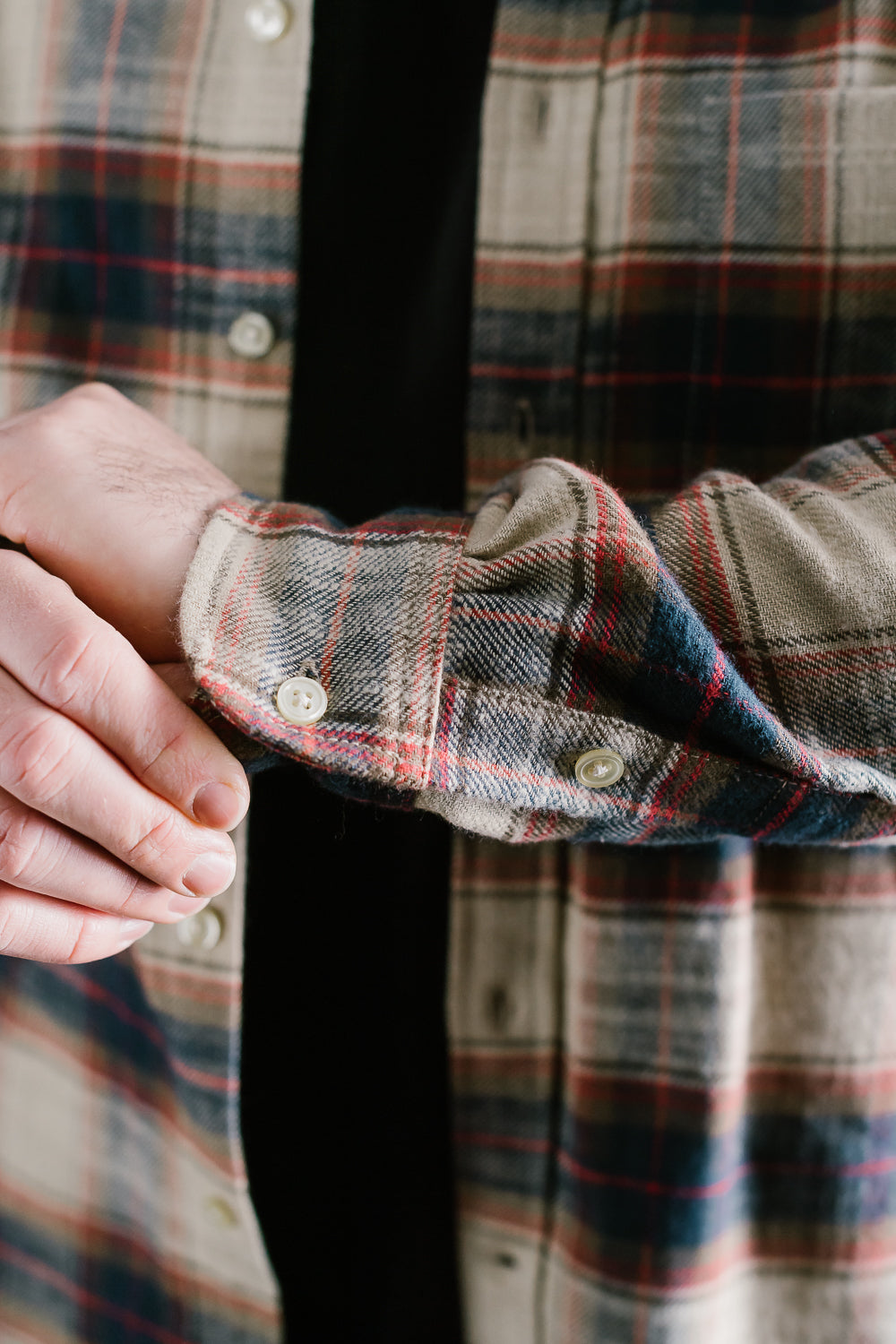 Oxford Shirt Slub Plaid - Khaki