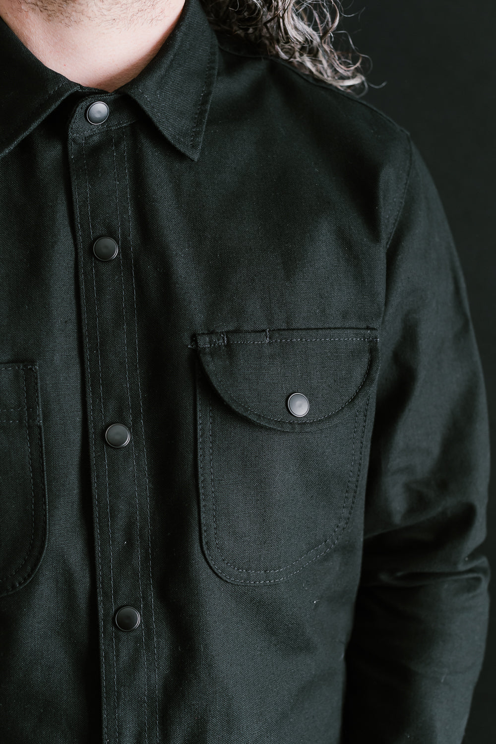 11oz Service Shirt - Stealth Canvas Selvedge