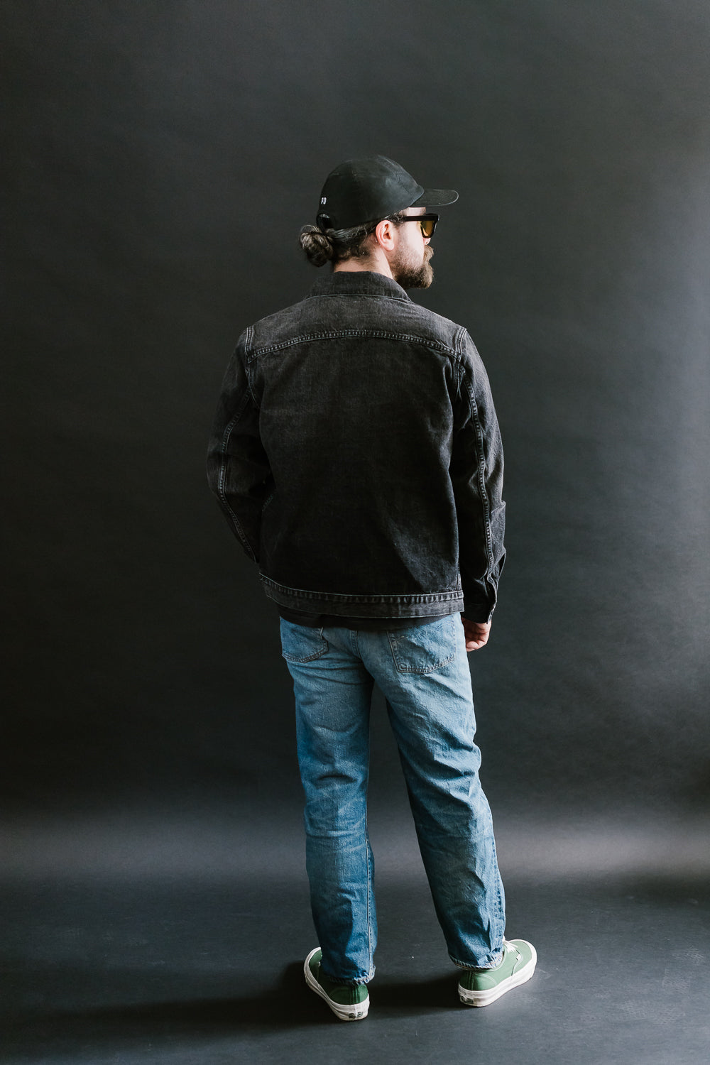 15oz - Stealth Wash Selvedge Denim Cruiser Jacket - Black