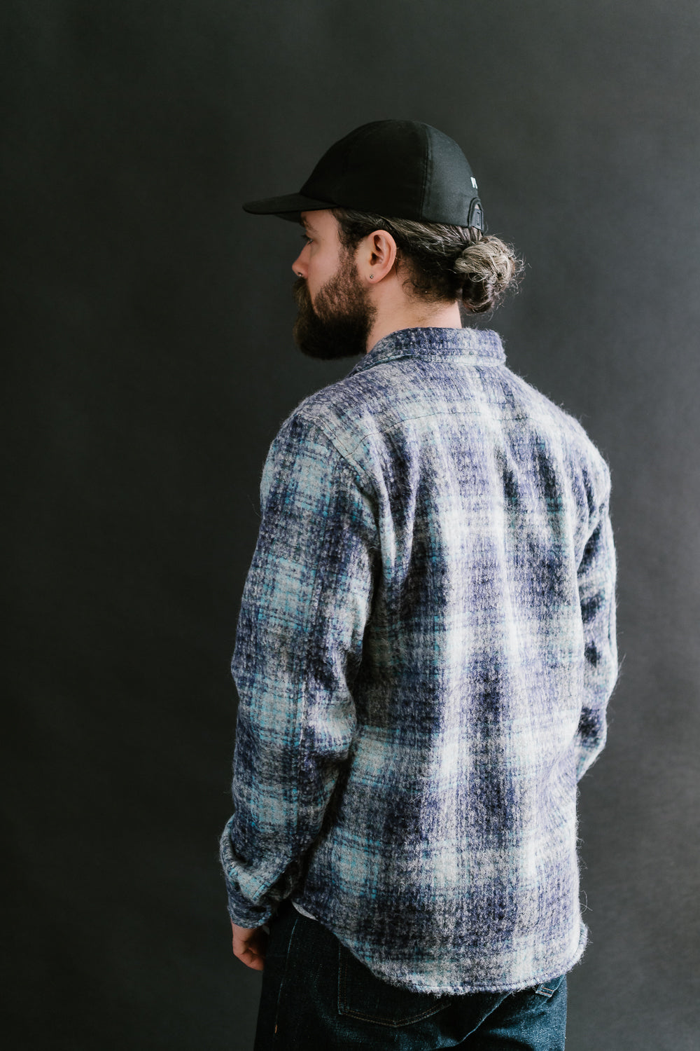 Utility Shirt Plaid Wool - Purple, Blue