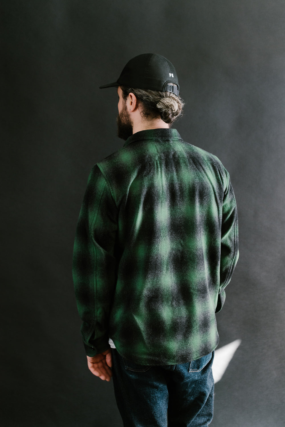 Utility Shirt Plaid Wool - Ombré Green