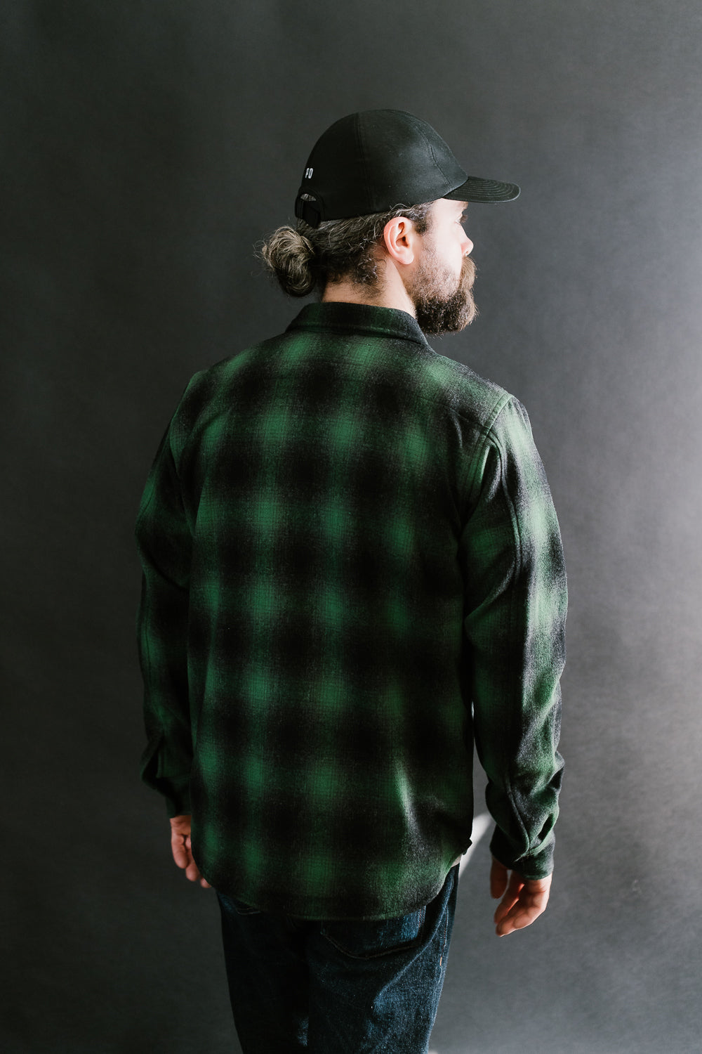 Utility Shirt Plaid Wool - Ombré Green