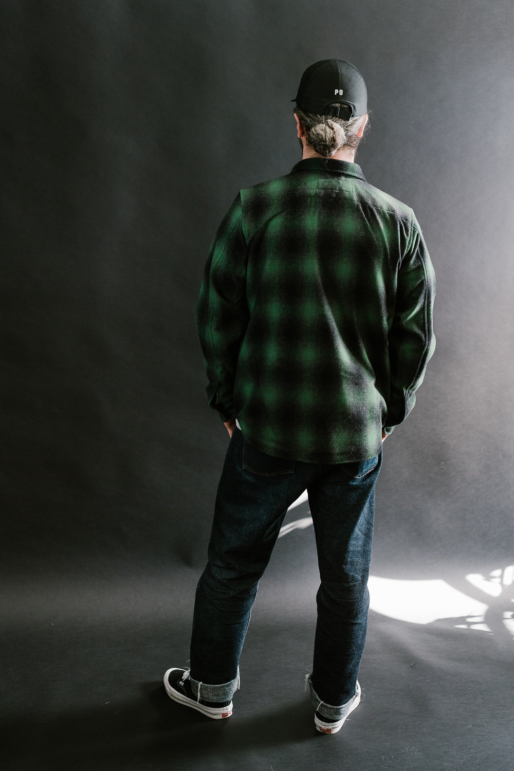 Utility Shirt Plaid Wool - Ombré Green