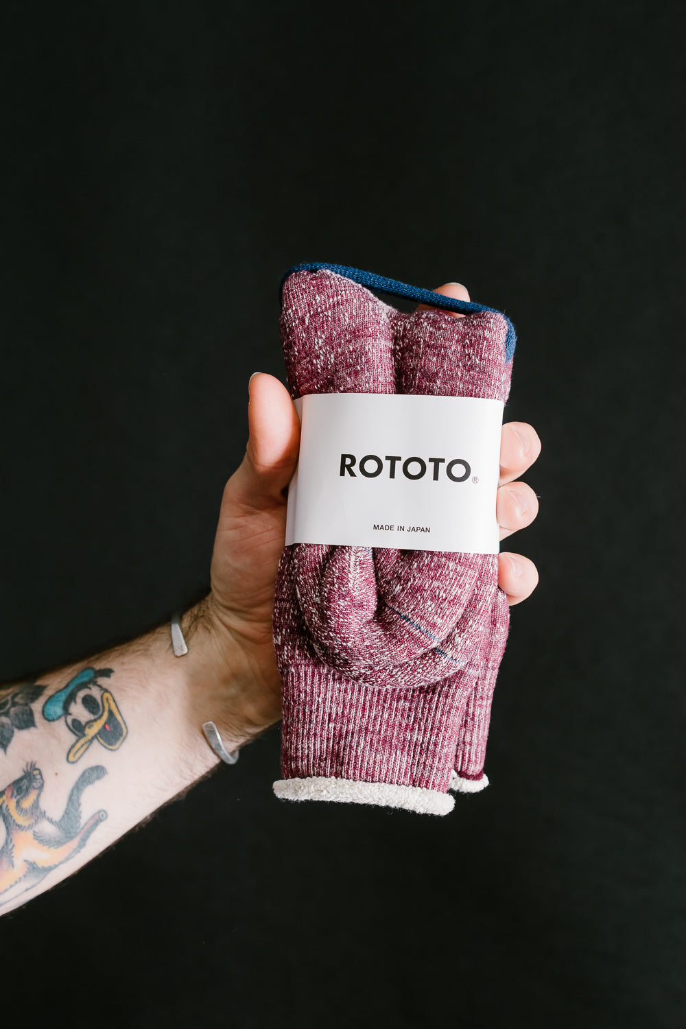 R1001 - Double Face Crew Socks Merino Wool OG - Grape