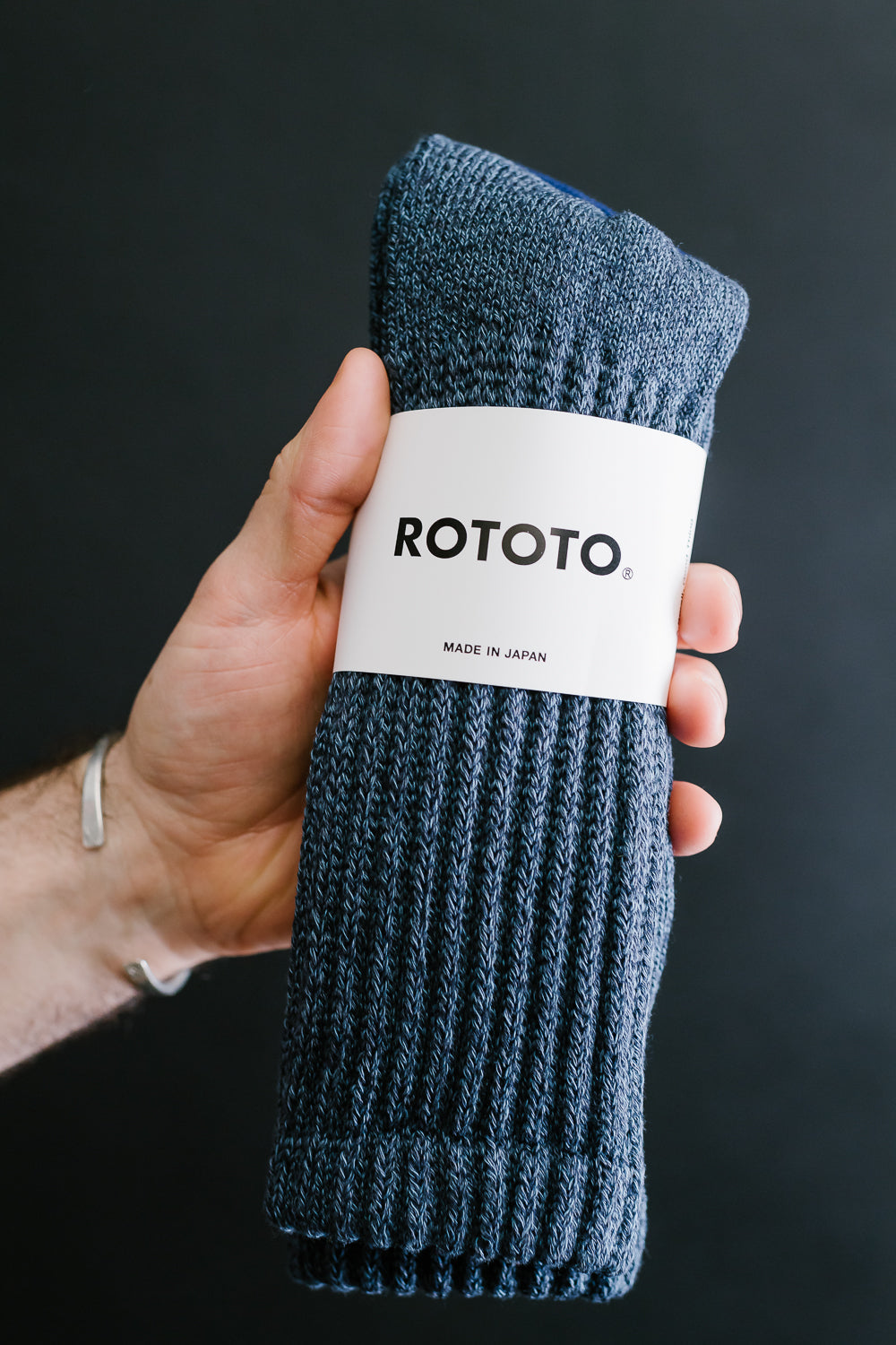 R1334 - Loose Pile Crew Sock - Mix Navy