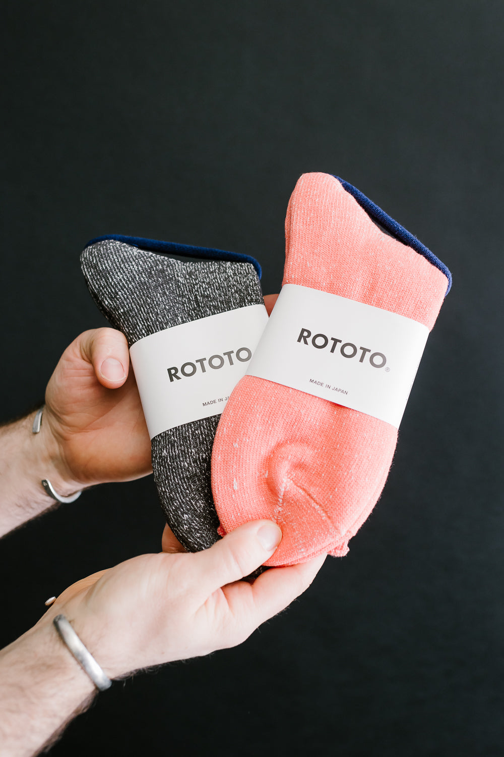 R1511 - Washi Pile Crew Sock - Charcoal