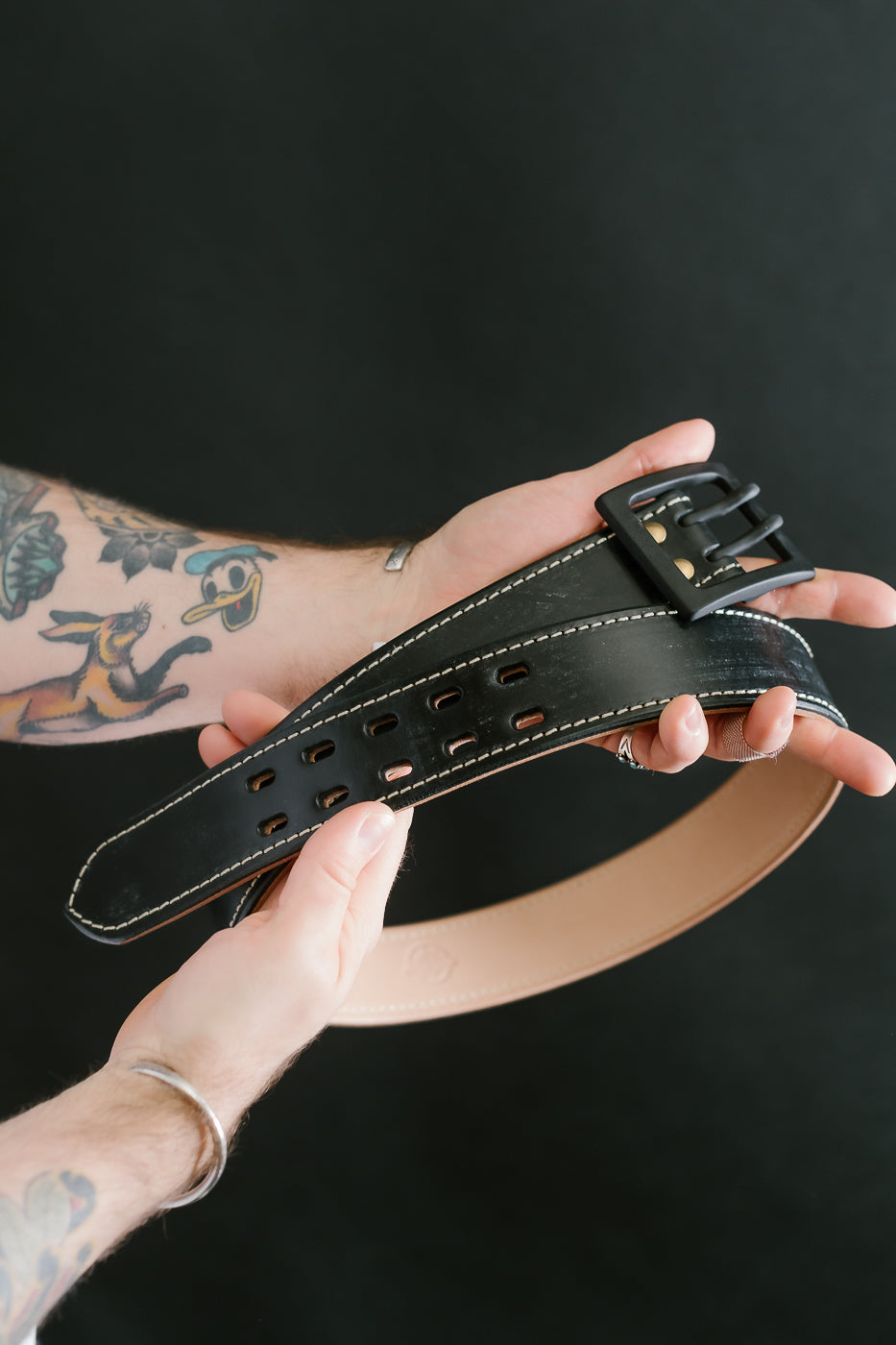 A107HSII - Extra Thick Bridle Leather Belt - Black