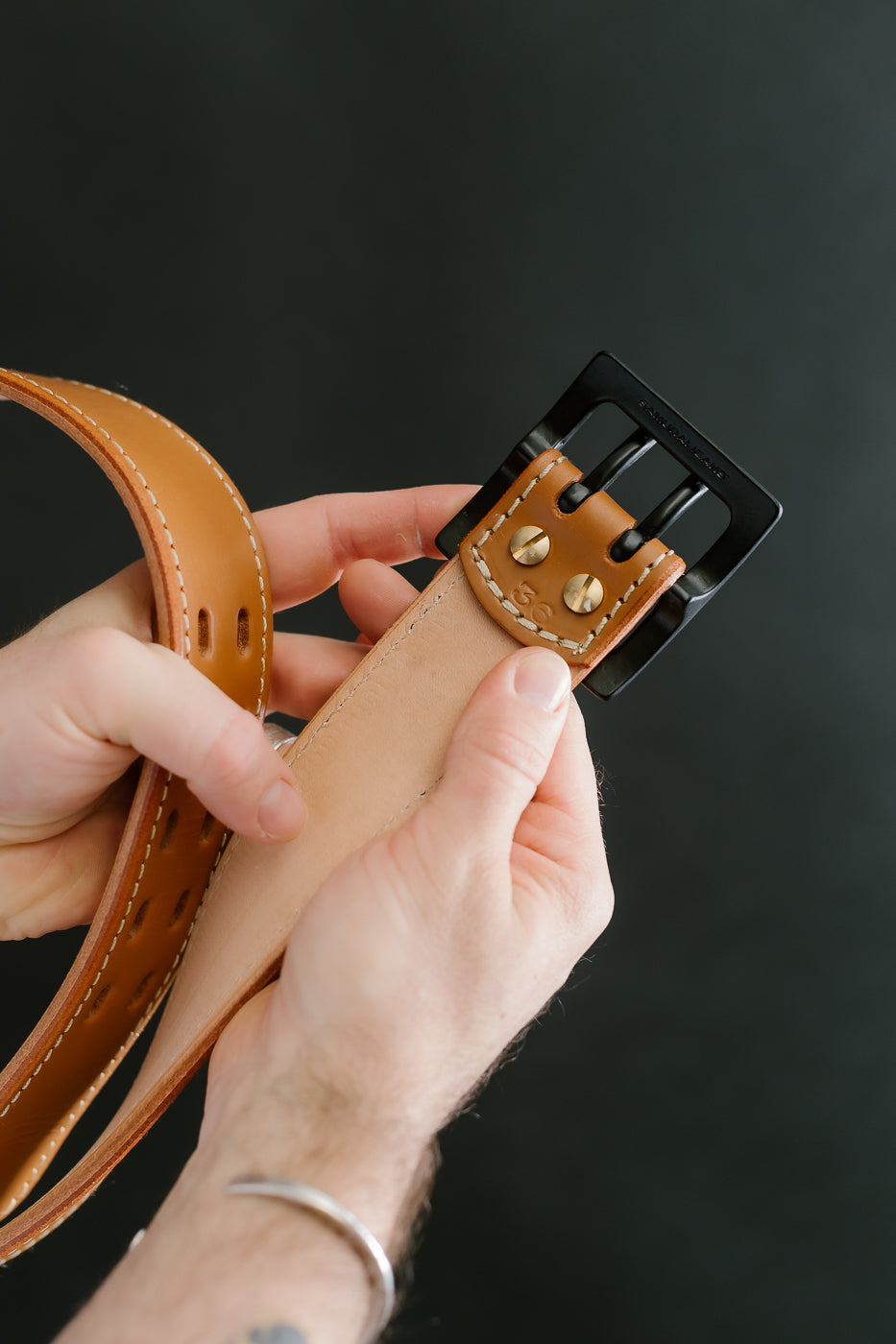 A107HSII - Extra Thick Bridle Leather Belt - Natural