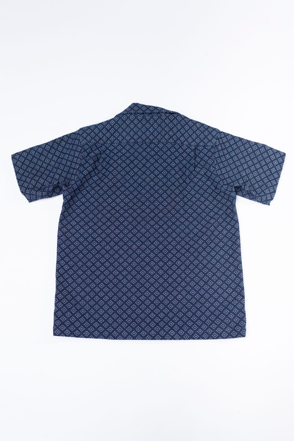 SOS23-S01 - Sashiko Aloha Shirt - Natural Indigo