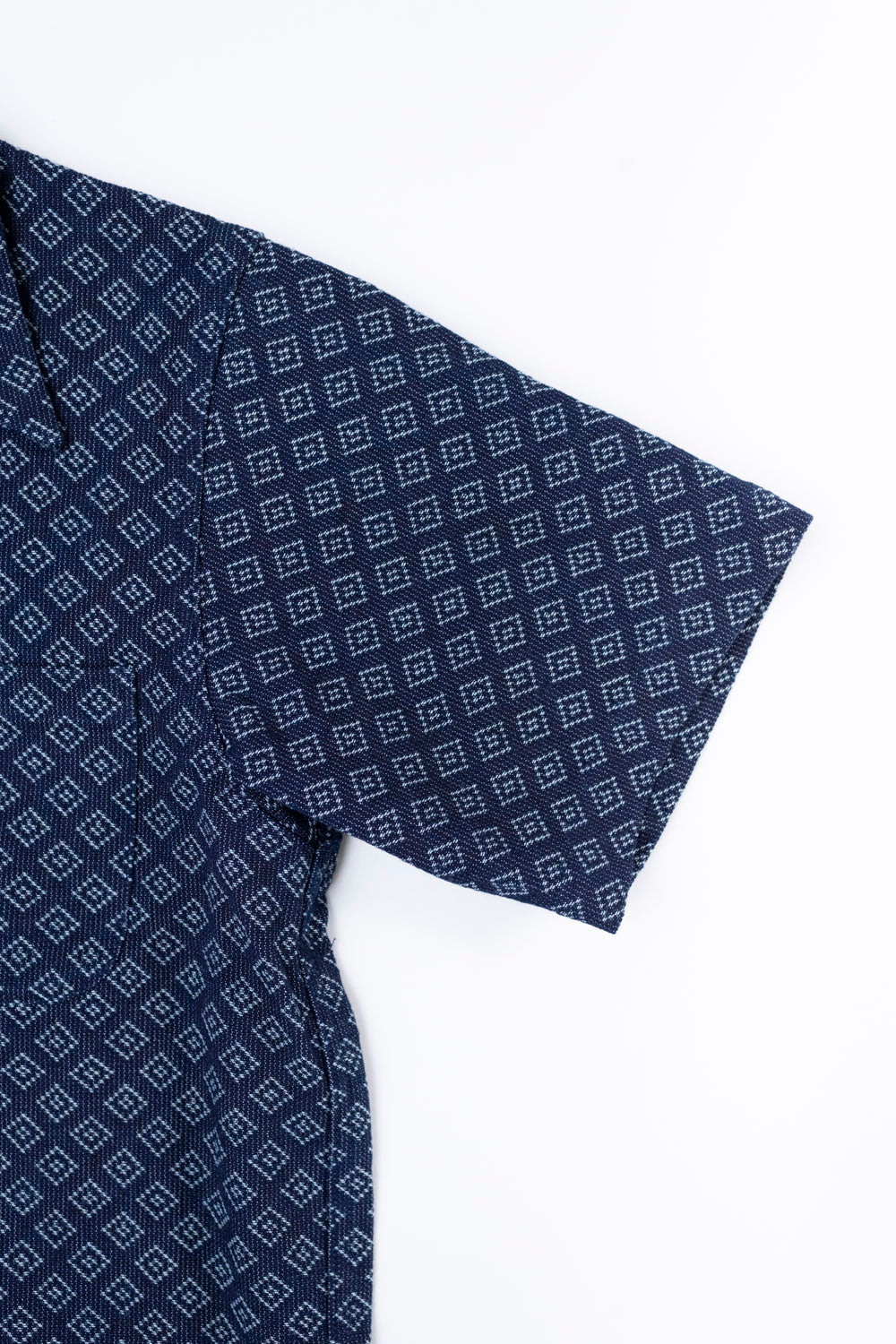 SOS23-S01 - Sashiko Aloha Shirt - Natural Indigo