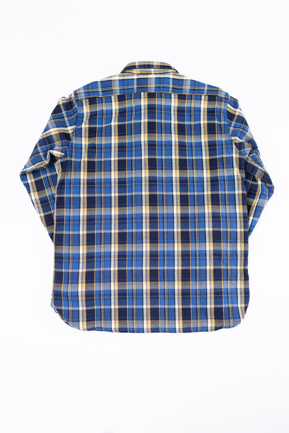 SIN23-01W - Rope Dyed Flannel Check Shirt - Blue, Indigo