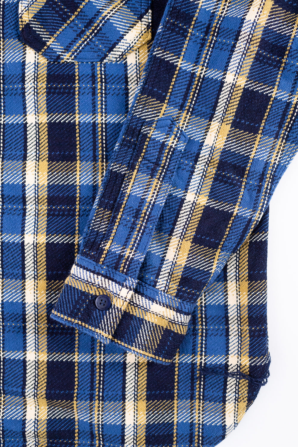 SIN23-01W - Rope Dyed Flannel Check Shirt - Blue, Indigo