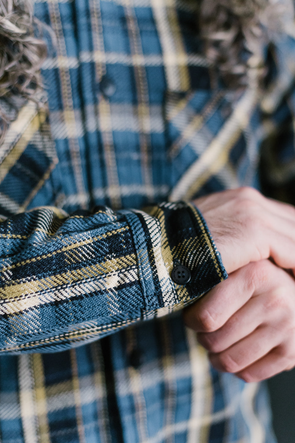 SIN23-01W - Rope Dyed Flannel Check Shirt - Blue, Indigo