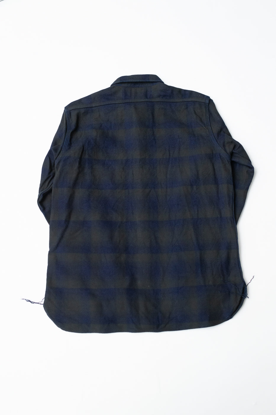 SIN24-03W - Rope-Dyed Indigo Heavy Flannel Work Shirt - Black