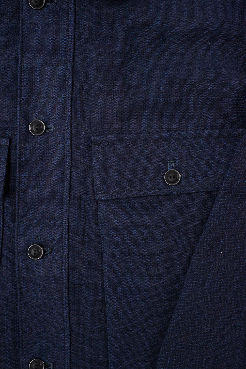 SJMJ24-01 - Spotted Zip Field Jacket - Natural Indigo