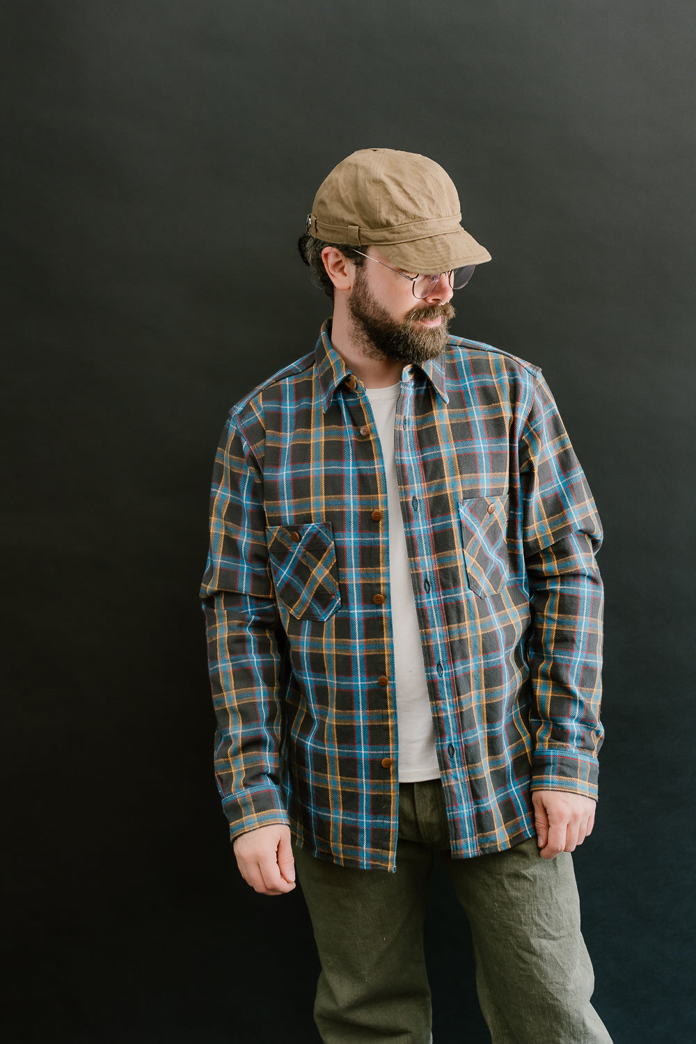 SNL24-01CONW- Contest Flannel Work Shirt - Brown