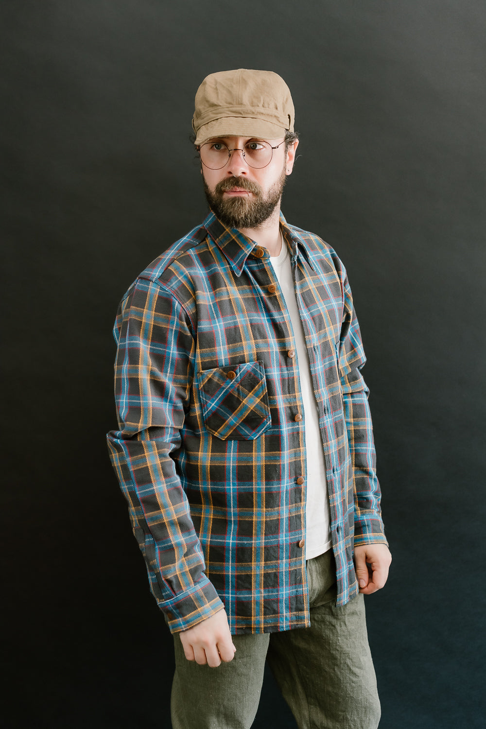 SNL24-01CONW- Contest Flannel Work Shirt - Brown