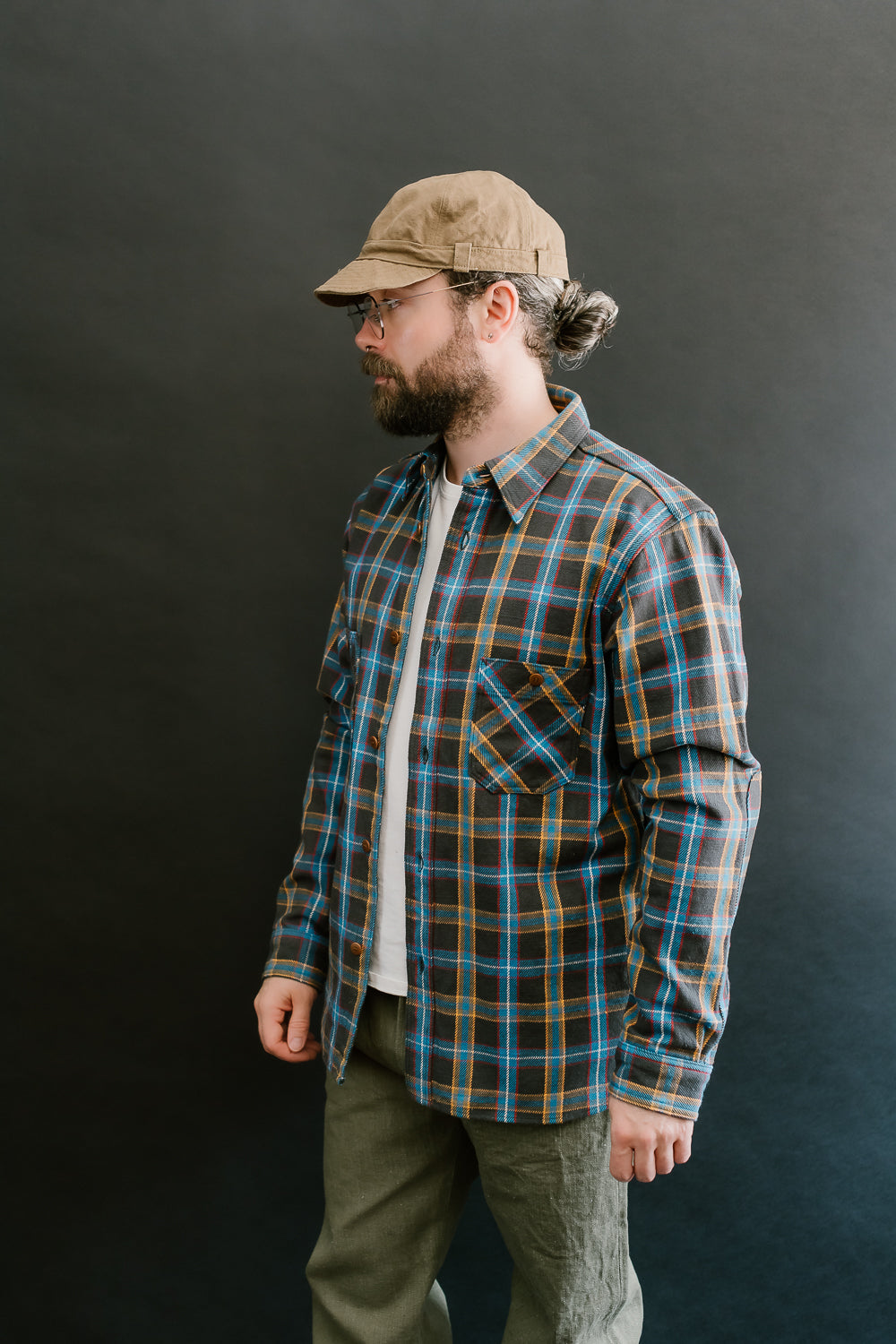 SNL24-01CONW- Contest Flannel Work Shirt - Brown