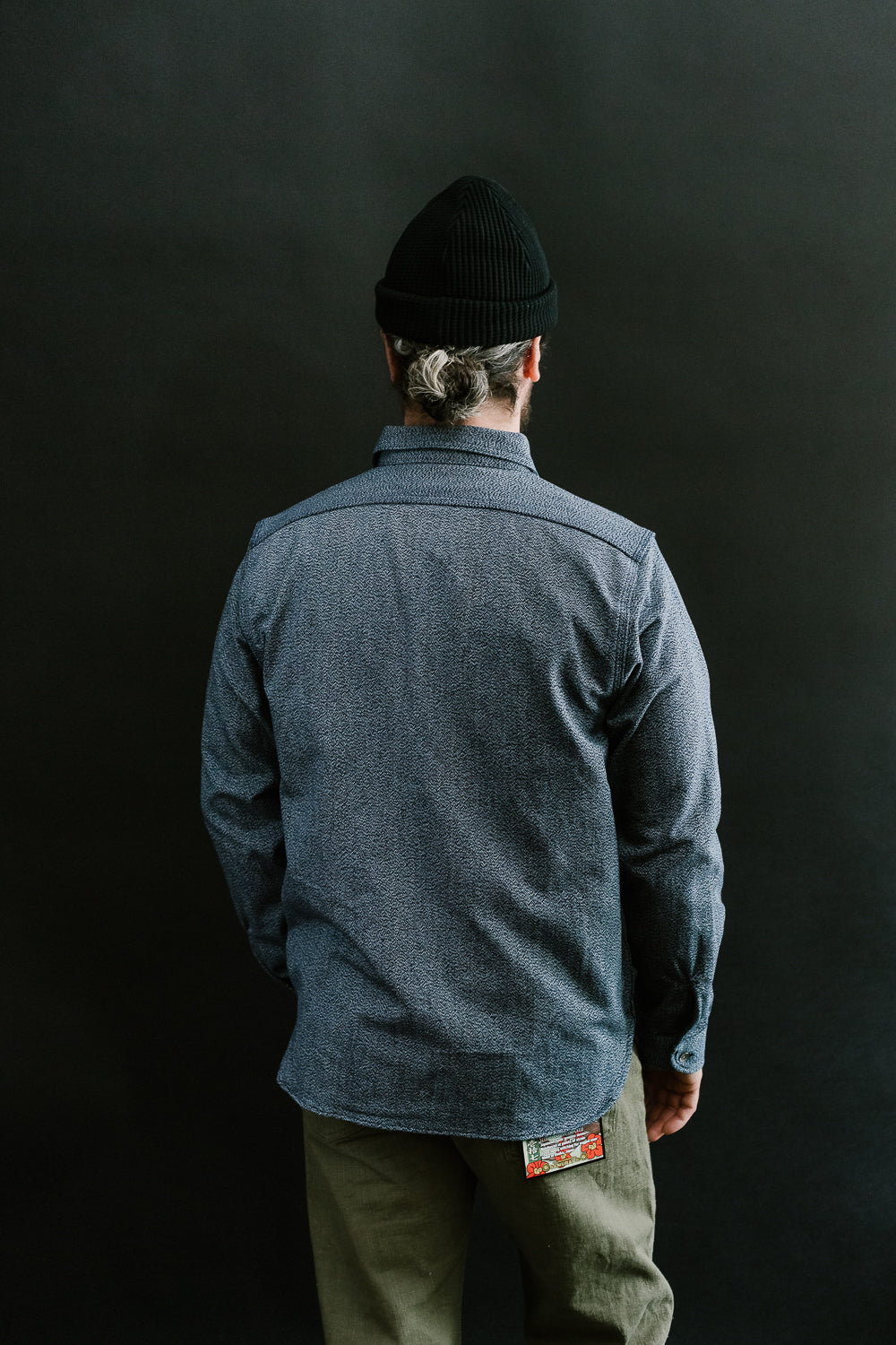 SSS23-AMW - Twisted Yarn Work Shirt - Natural Indigo