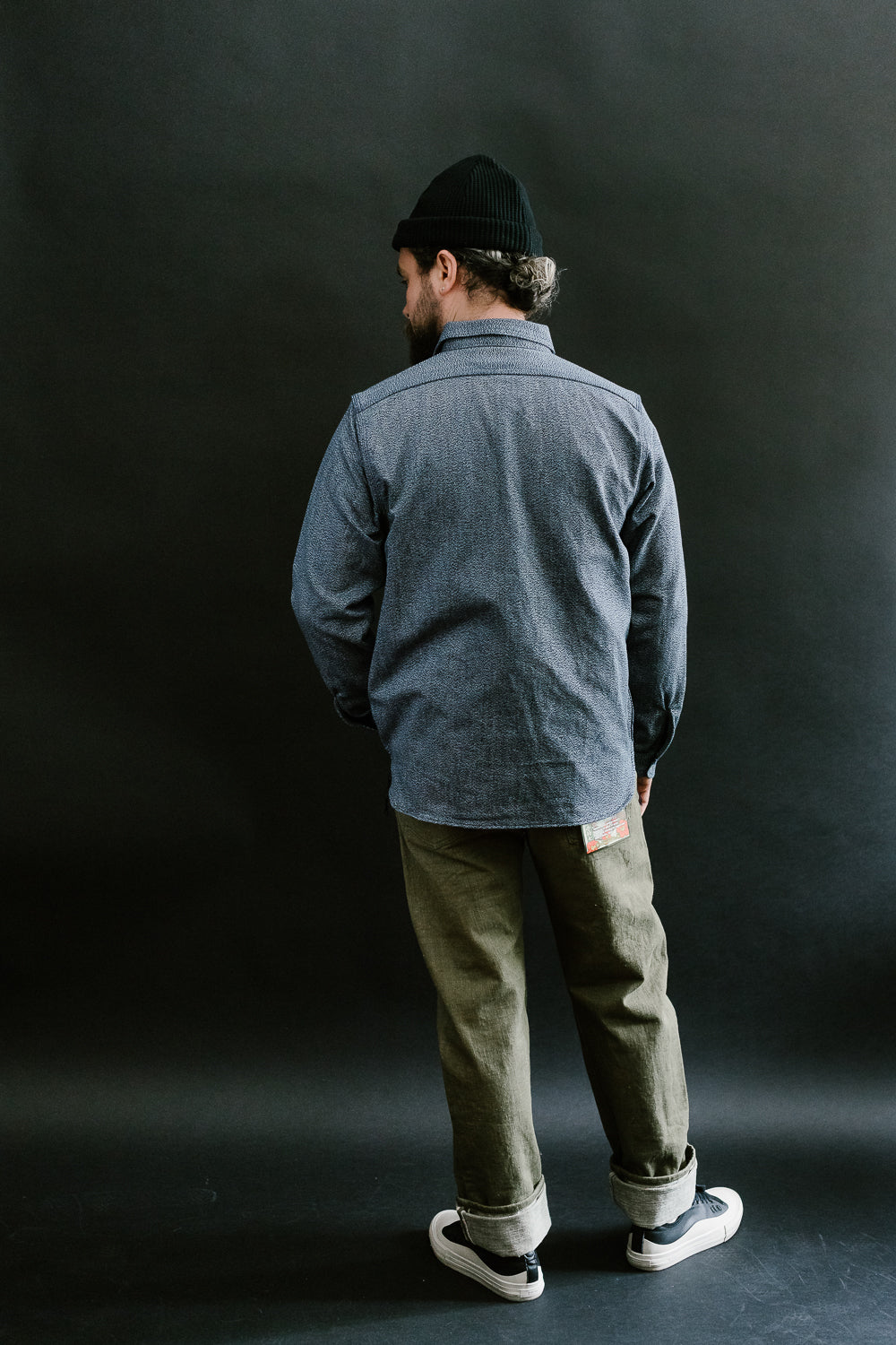 SSS23-AMW - Twisted Yarn Work Shirt - Natural Indigo