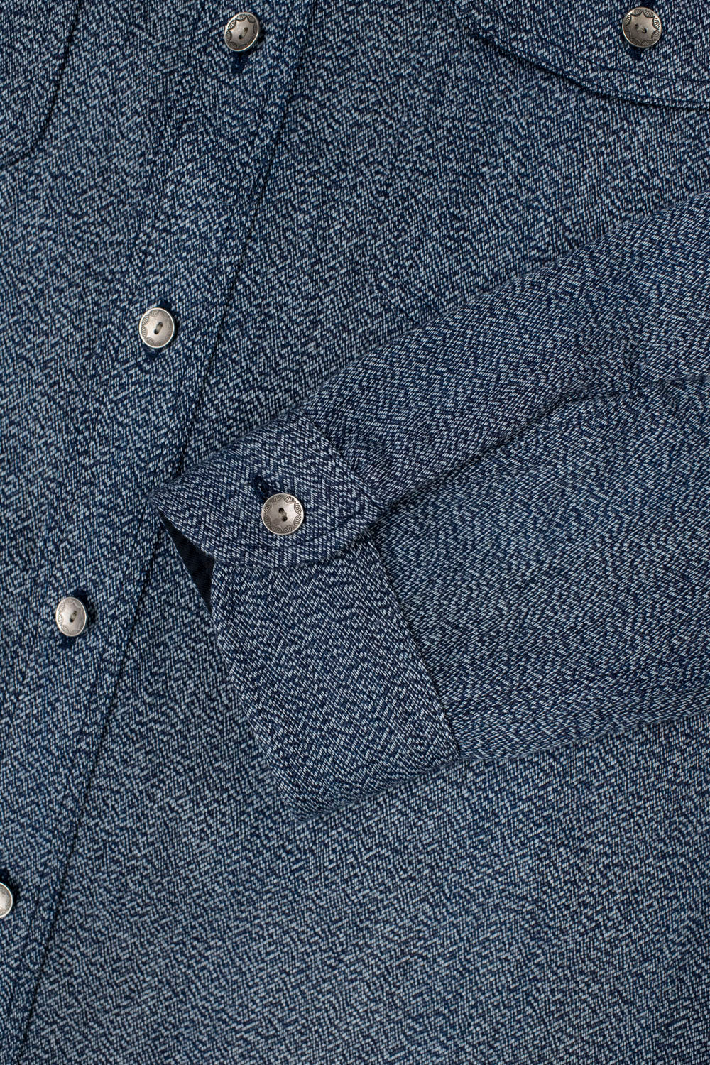 SSS23-AMW - Twisted Yarn Work Shirt - Natural Indigo