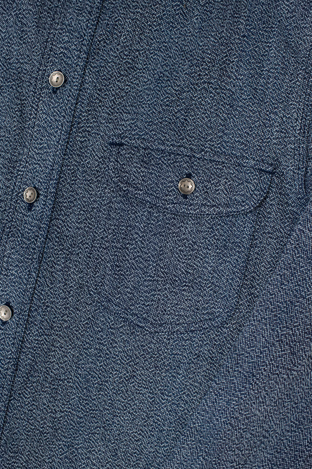 SSS23-AMW - Twisted Yarn Work Shirt - Natural Indigo