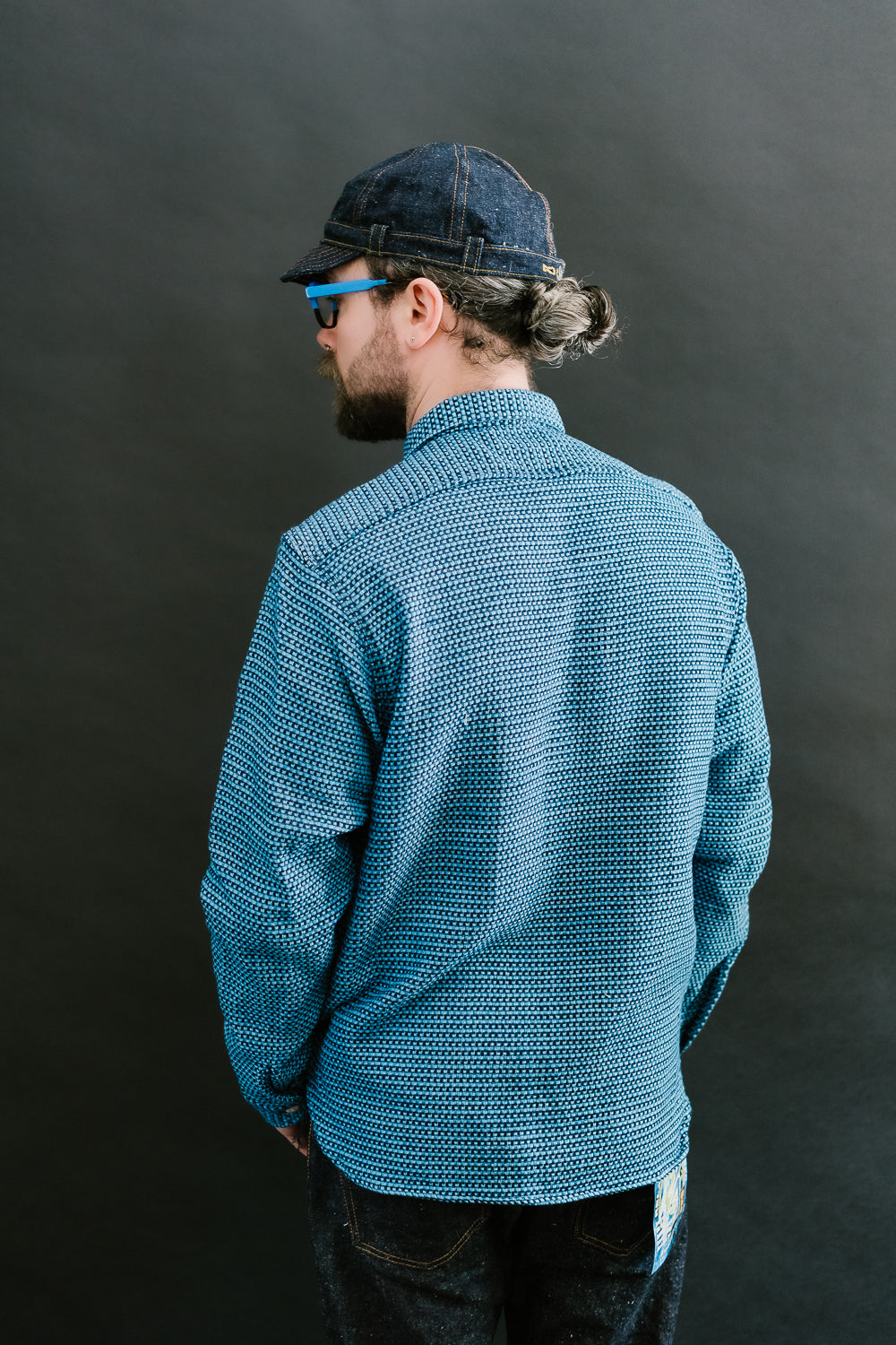 SSS24-01W - 'Aizome' Thick Oxford Work Shirt - Natural Indigo