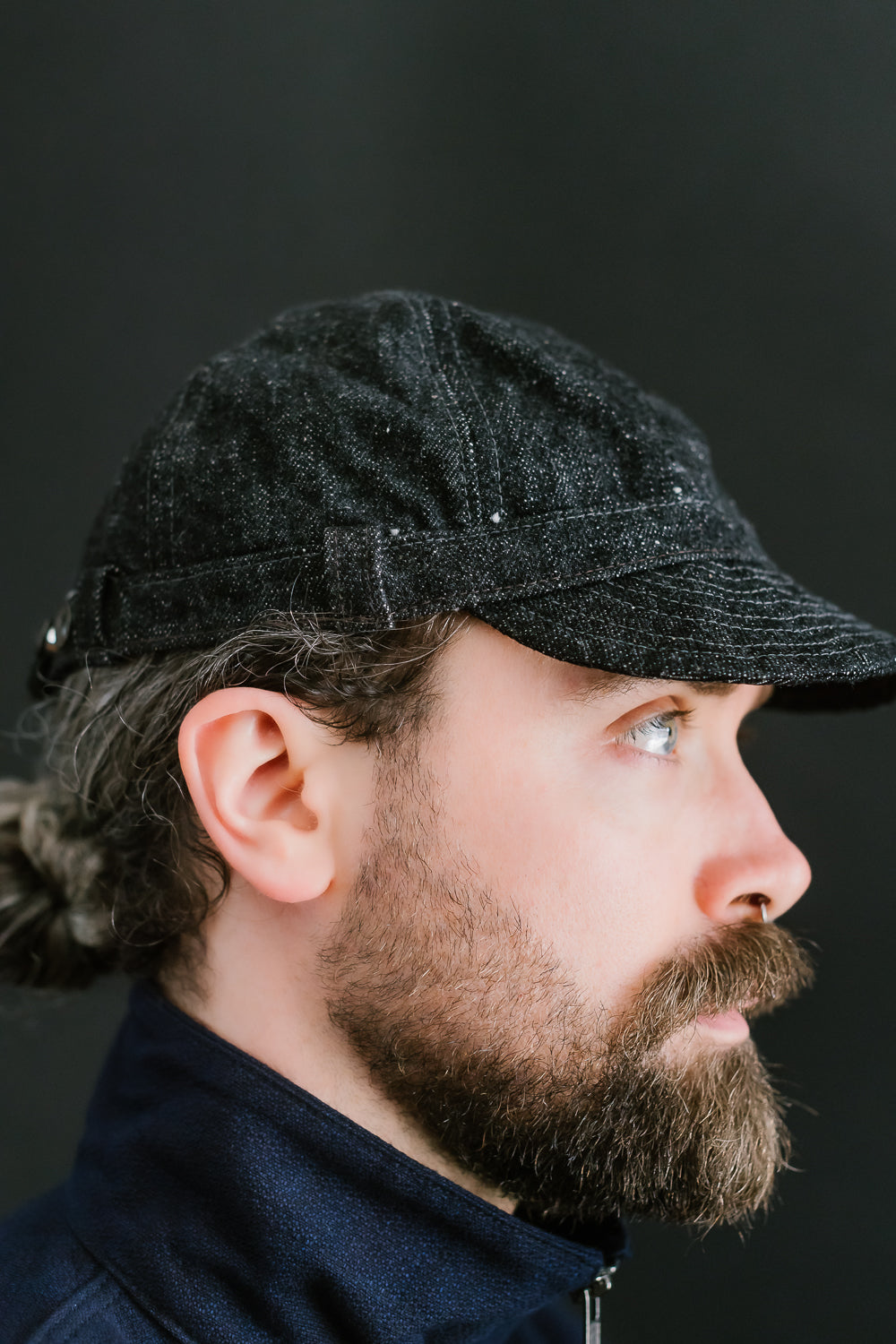 SJ201WC-5000BK- 17oz Denim Workman's Cap - Black