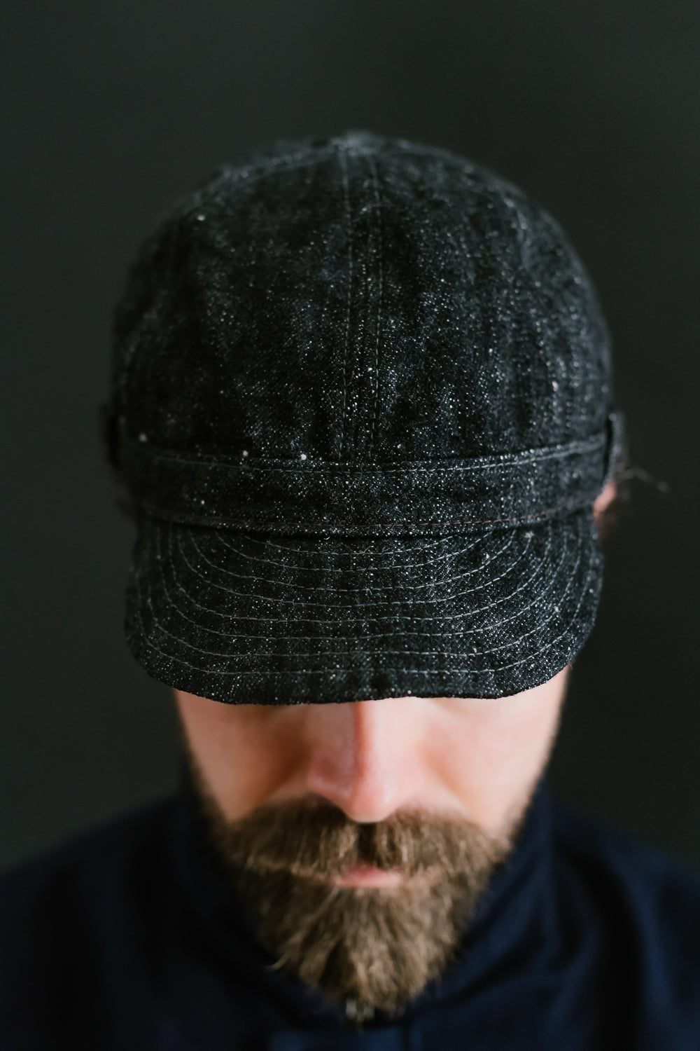 SJ201WC-5000BK- 17oz Denim Workman's Cap - Black