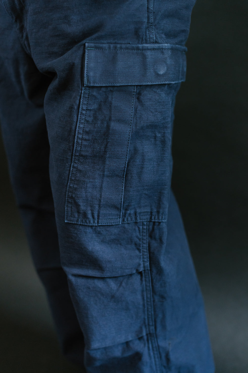 1889 - M-65 Field Cargo Pants - Indigo x Black