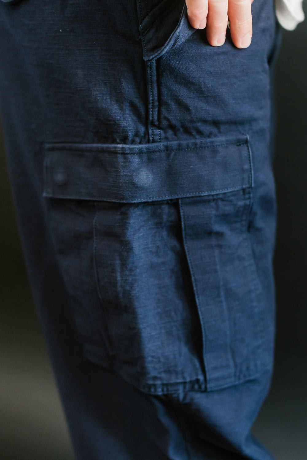 1889 - M-65 Field Cargo Pants - Indigo x Black