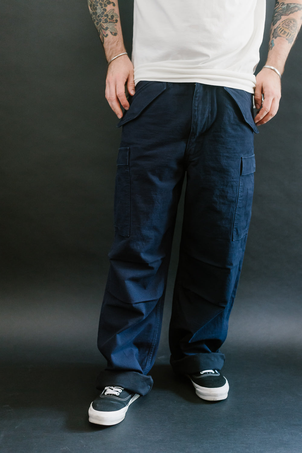 1889 - M-65 Field Cargo Pants - Indigo x Black