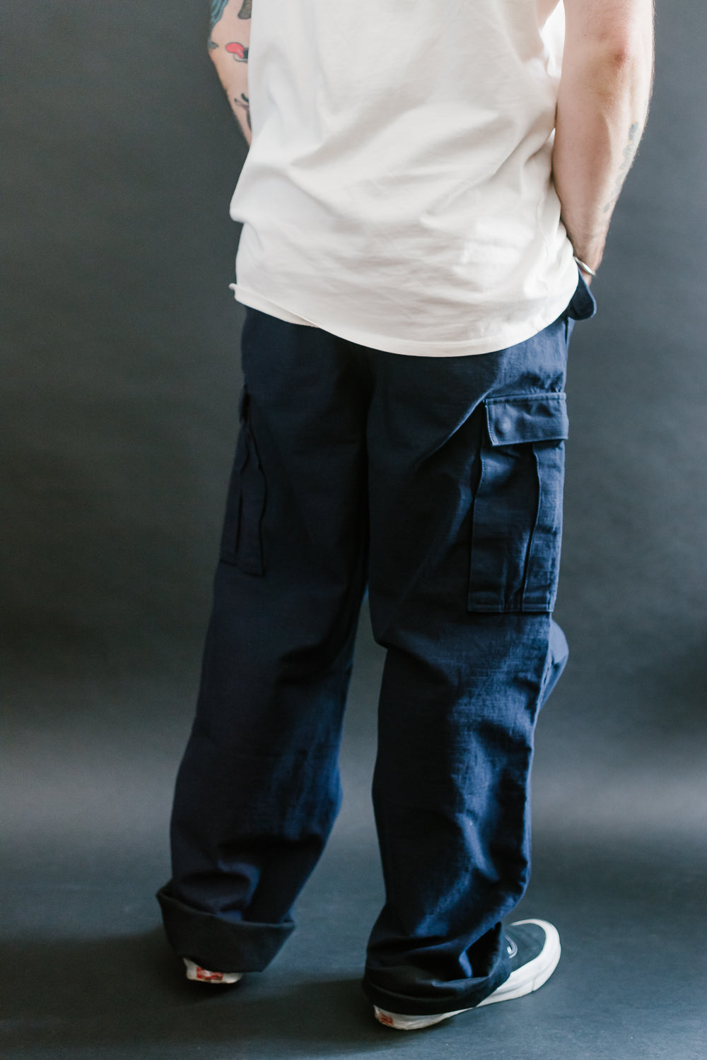 1889 - M-65 Field Cargo Pants - Indigo x Black