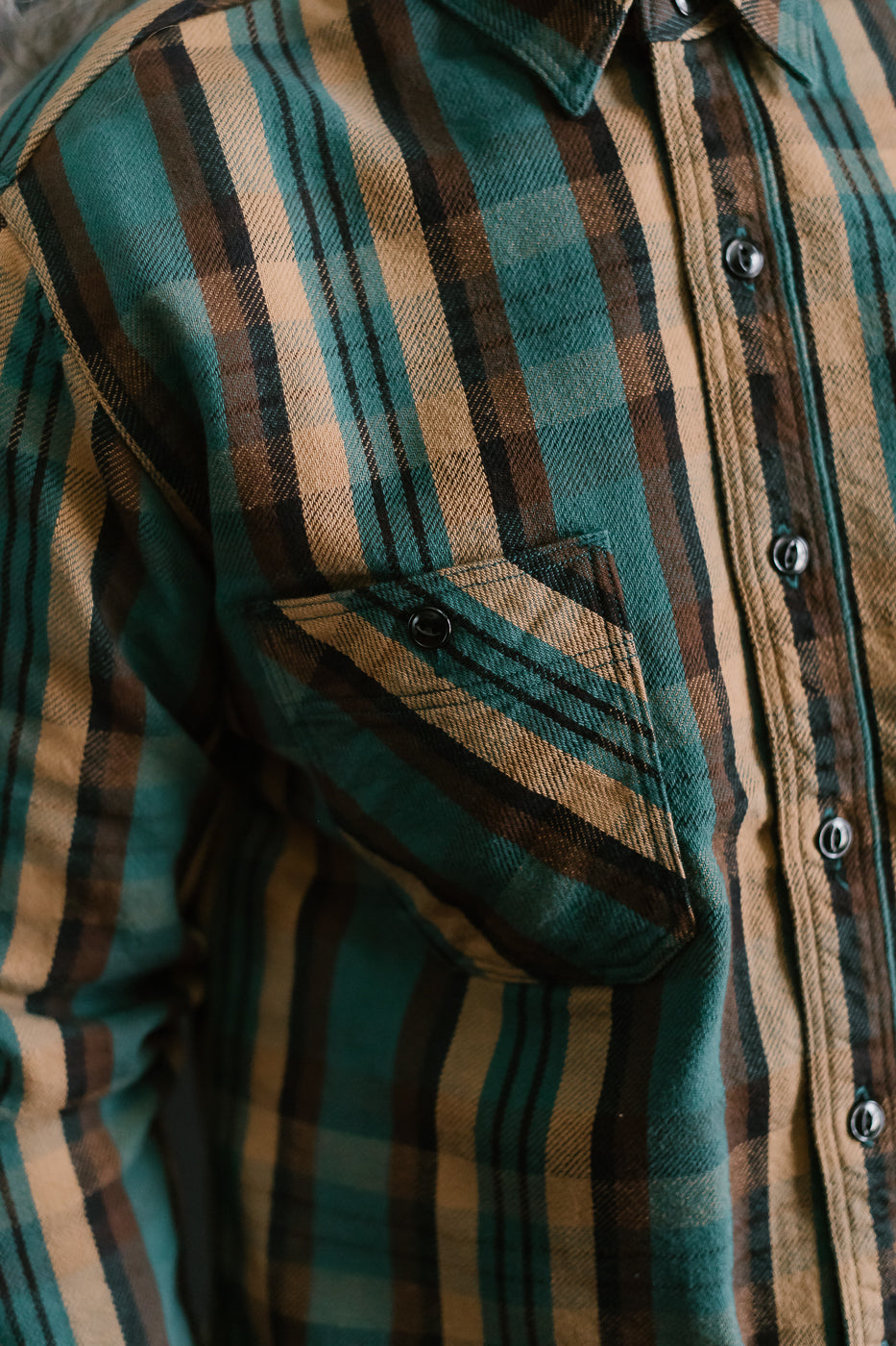 5714 - Heavy Flannel Shirt - Green