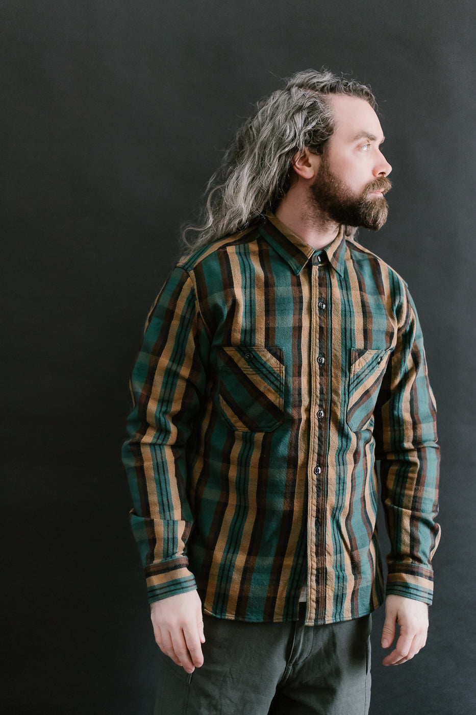 5714 - Heavy Flannel Shirt - Green