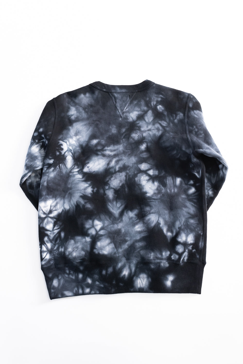 8117 - Kyoto Kurozome Crest Tie-dyed Crew Neck - Black