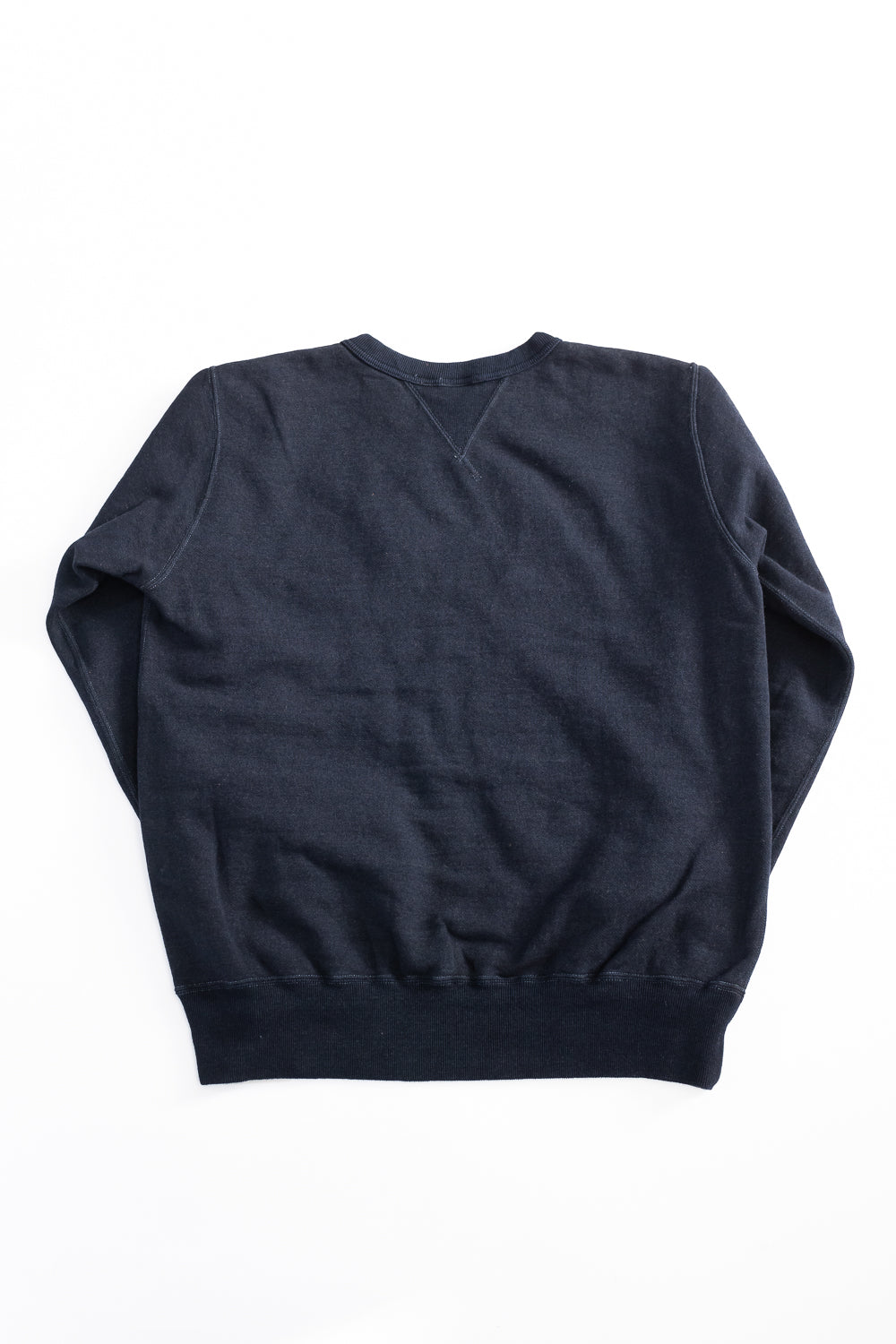 8121 - Aishibu Dyed Crew Neck - Indigo, Kakishibu