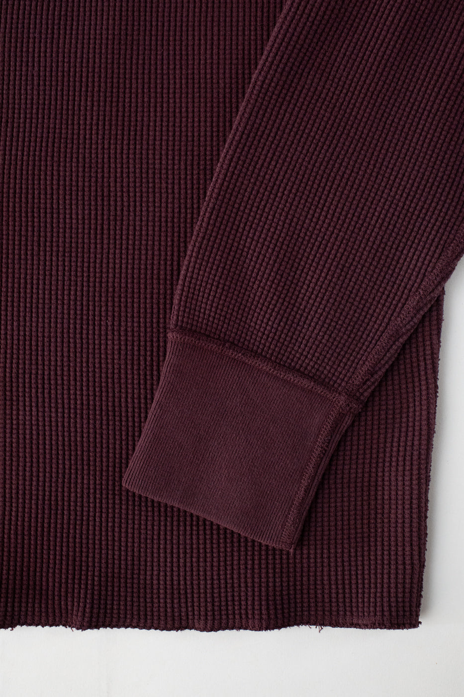 9937 - Heavy Thermal Long Sleeve Henley - Bordeaux