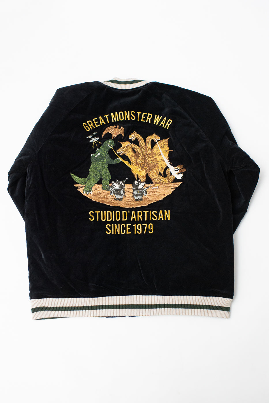 GZ-013 - Velveteen Souvenir Jacket - Great Monster War - Black