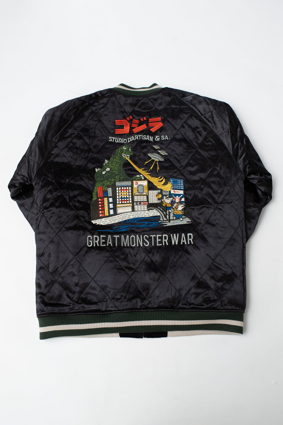 GZ-013 - Velveteen Souvenir Jacket - Great Monster War - Black