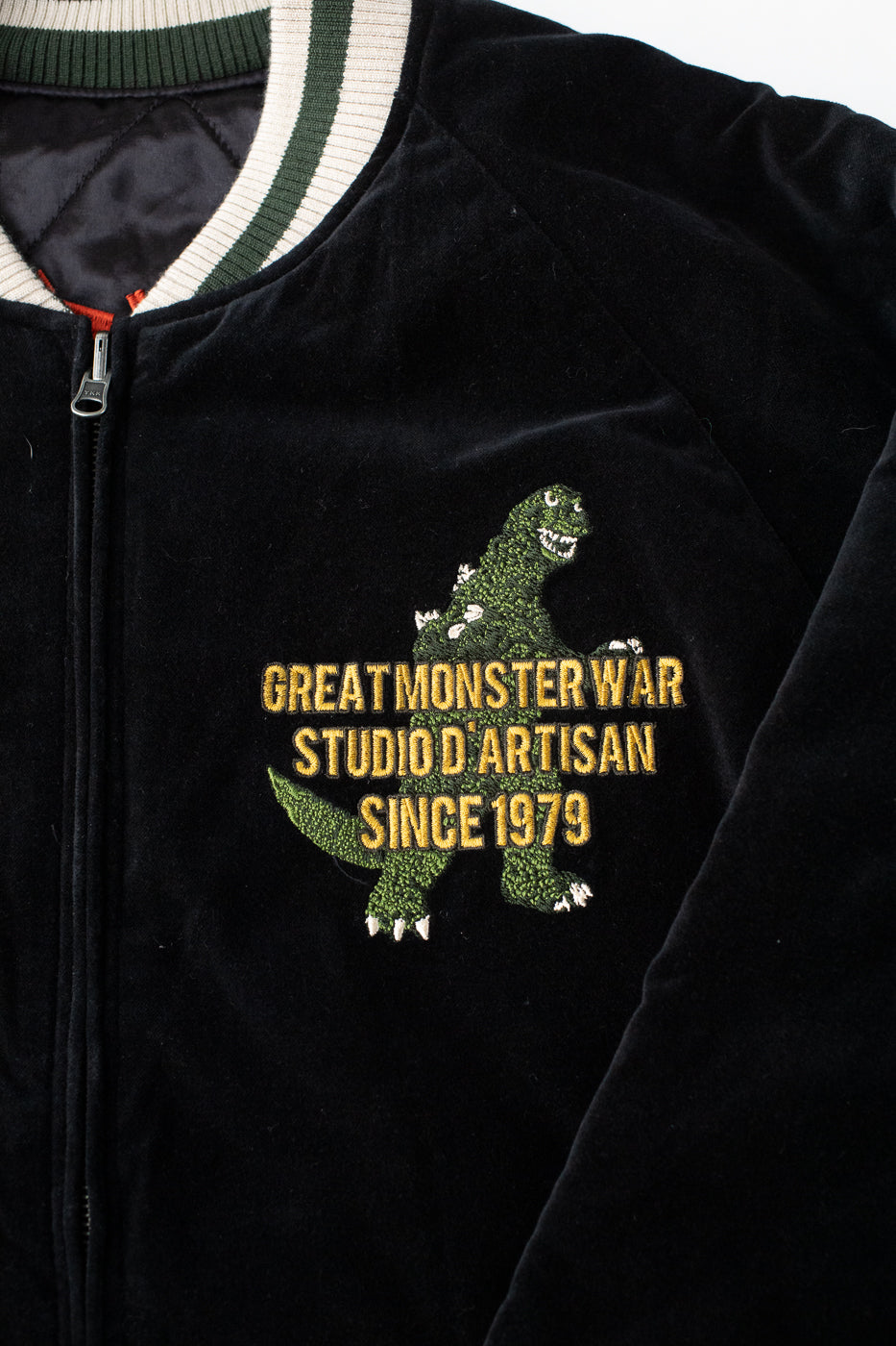 GZ-013 - Velveteen Souvenir Jacket - Great Monster War - Black