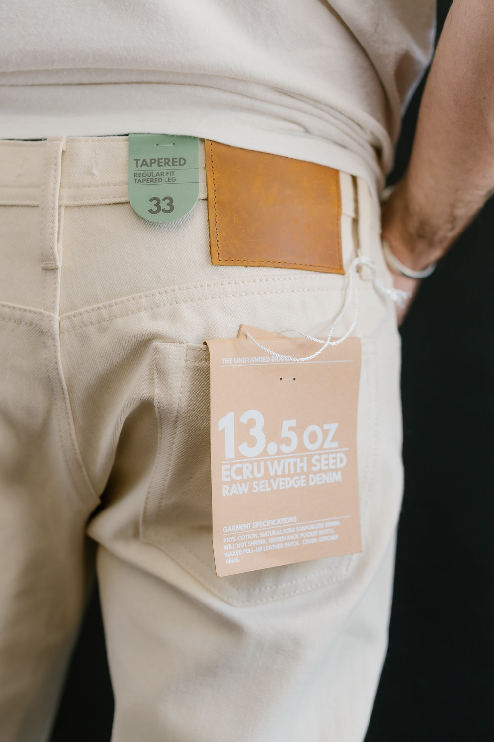 UB297 - 13.5oz Ecru with Seed Selvedge - Tapered Fit