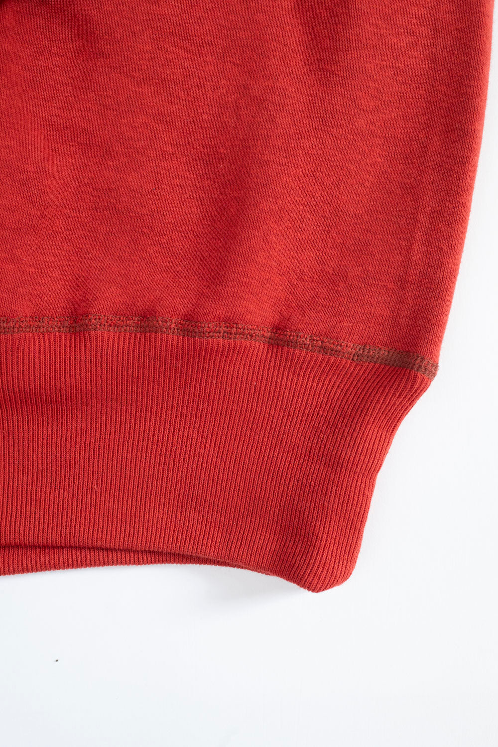 Lot 260 - DENIME - Four Needle V-Gusset Crew Neck Sweatshirt - Red