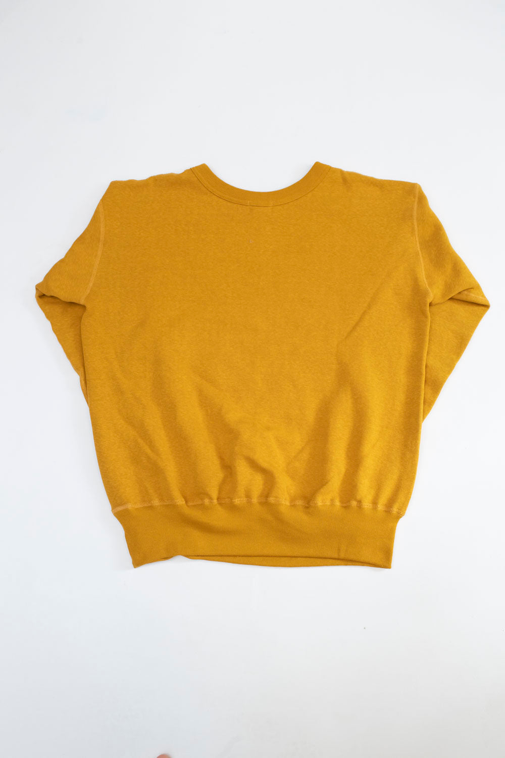 Lot 260 - DENIME - Four Needle V-Gusset Crew Neck Sweatshirt - Yellow